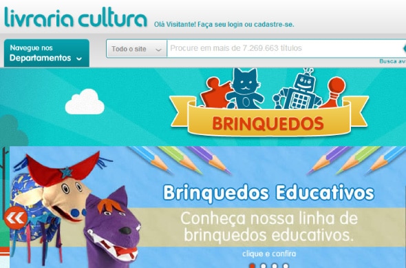 Livraria Cultura inicia venda de brinquedos no e-commerce