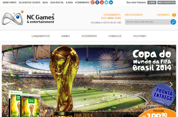 NC Games lança plataforma de e-commerce