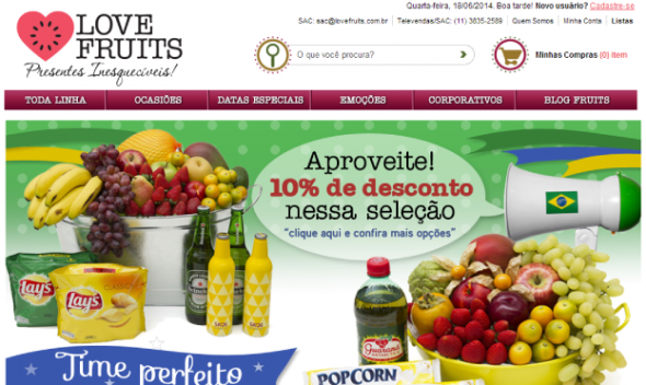 Loja virtual de frutas almeja faturamento de R$ 2,5 milhões para 2014