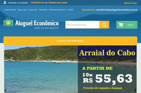 Novo site possibilita locação de imóveis por temporada