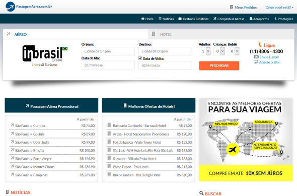 Portal foca em atendimento para se diferenciar no mercado de turismo