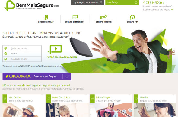 BemMaisSeguro.com investe na categoria de seguro para celulares com anúncio na TV