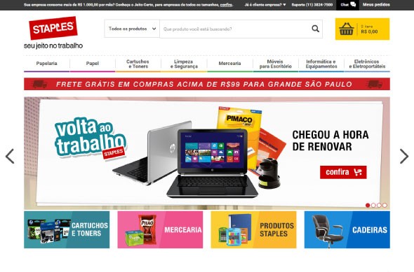 Staples lança nova plataforma de e-commerce no Brasil