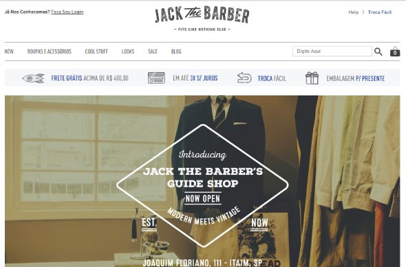 Jack the Barber investe em ambiente físico e oferece Guide Shop para consumidores