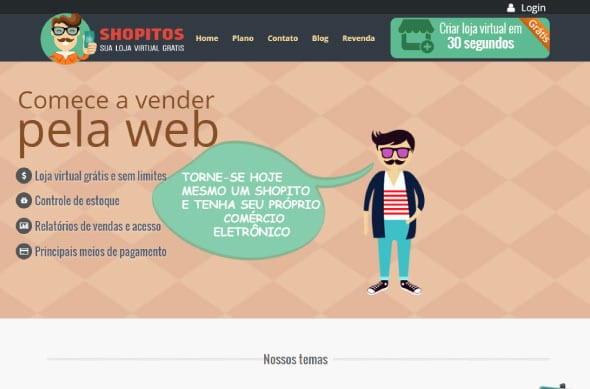 Site permite a criação de lojas virtuais completas de forma gratuita