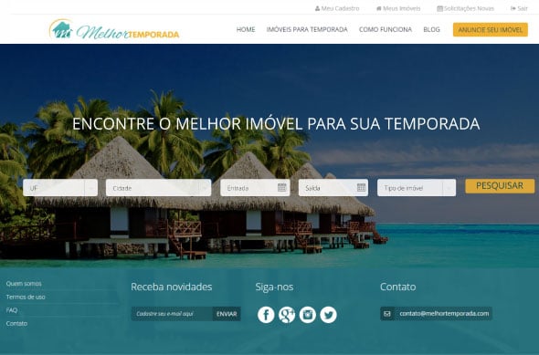 Imóveis por temporada: nova opção de site traz anúncios mais baratos para ampliar oferta