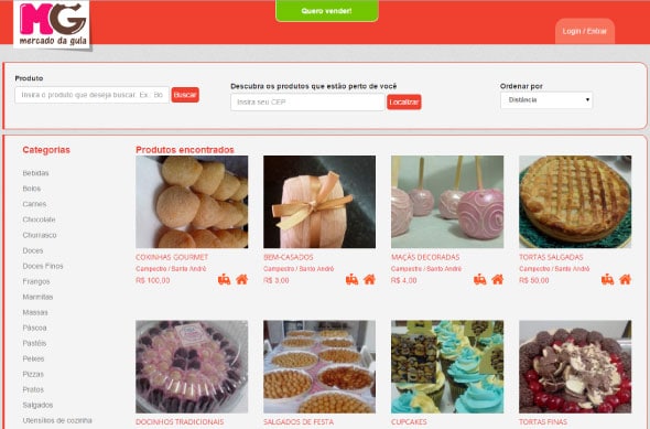 Plataforma possibilita pequenos vendedores de comida terem seu próprio e-commerce